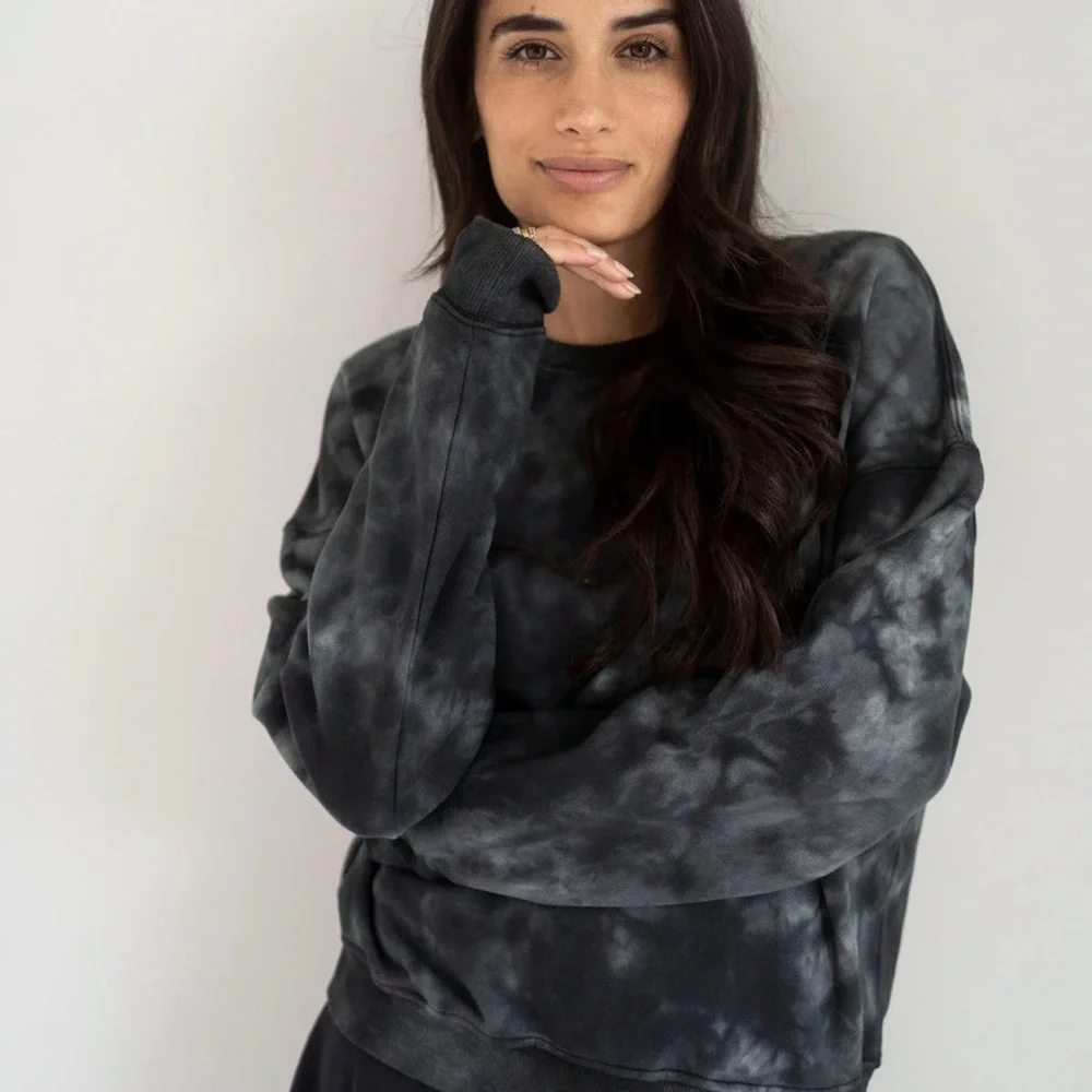 Black Tie-Dye Sweatshirt - Picture 2 of 3